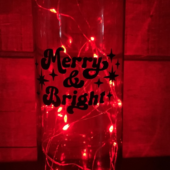 ‘Merry & Bright’ Wine Bottle Lantern - Picture 7 of 9